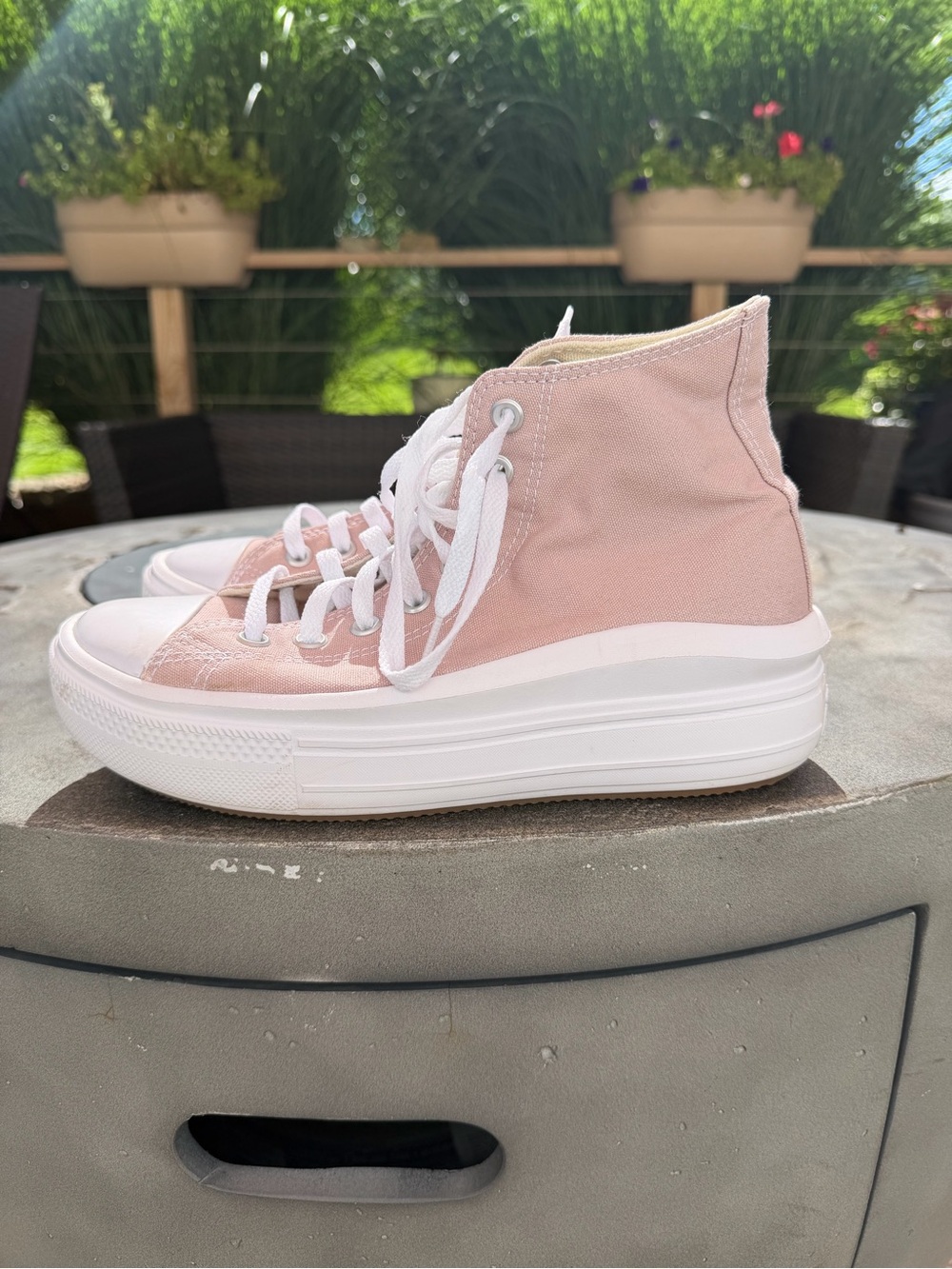 Converse Women's Pink High-Top Platform Sneakers